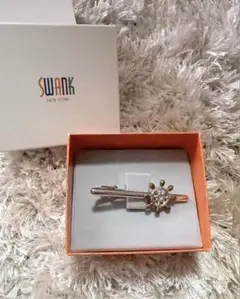 新品未使用☆SWANK 舵モチーフのネクタイピン ブラウン オシャレ