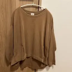 DOORS　コットンタック　長袖プルオーバー　ブラウン