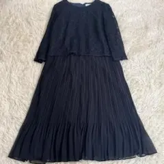 【大きいサイズ】東京SOIR RIFANNE レースワンピース15号 卒業式 紺