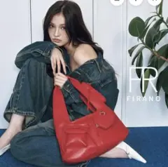 FIRANO ハートポーチ付き ショルダーバッグ ワンハンドル【ブラック】