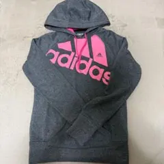 adidas THE GO-TO HOODIE グレー ピンク Sサイズのサムネイル