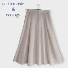 ＊earth music&ecology＊Mサイズ フレアスカート ストライプ