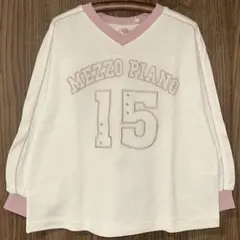 新品タグ付き　メゾピアノ　レースナンバリング　長袖Tシャツ　120cm
