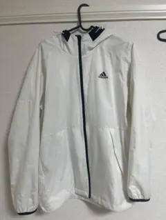 adidas ホワイト ナイロンジャケット