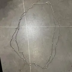 シルバー 多重チェーン ネックレス