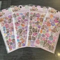 ボンボンドロップシール　ラブブ 4枚セット　訳あり　Ｂ品　特価