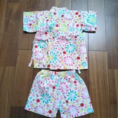 花火柄　甚平 90cm