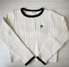 INGNI アイボリー ケーブルニットセーター