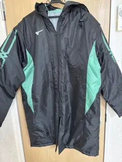 Mizuno ベンチコート ブラック/グリーン