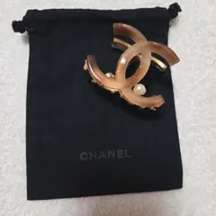 新品未使用ノベルティシャネルCHANELロゴデザインパールヘアクリップ送料無料