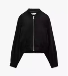 ZARA ワックスクロップド ボンバージャケット 美品☆24SS☆ZARA☆ワックスクロップド ボンバージャケット☆M☆短丈