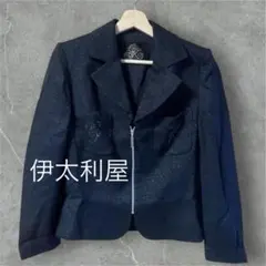 伊太利屋 レディースジャケット 90s ジップ ラメ ストーンS 黒 平成ギャルのサムネイル
