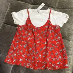 GLOBAL WORK 花柄キャミソール重ね着 Tシャツ XL