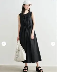 ルーニィ ウエストタックバックシャンワンピース ベージュ 38サイズ