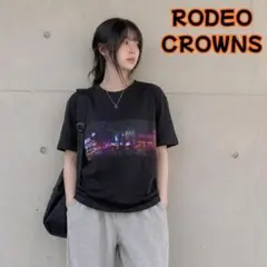 ロデオクラウンズ Tシャツ 黒 RCWB レディースのサムネイル