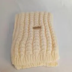 ☆新品・未使用☆ リブ編みニットマフラー ベージュ色