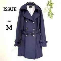 極美品✨イシューISSUE（M）トレンチコート ダブルブレスト ネイビー 秋 冬