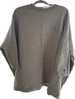 【セール】Champion グレー 七分袖 Tシャツ