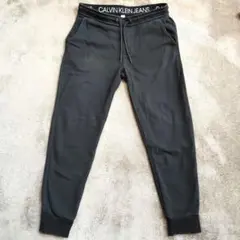 カルバンクラインジーンズ ウエストロゴ スウェットジョガーパンツ XL相当