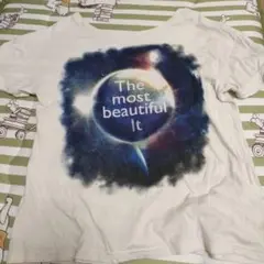 宇宙デザイン ホワイトTシャツ 半袖