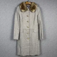 【極美品】DUAL VIEW ロングコート 金ボタン カシミヤ混 Mサイズのサムネイル