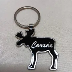カナダ ムース キーホルダー ブラック