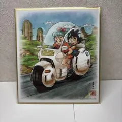 ドラゴンボール アニメ30th 記念イラスト色紙 孫悟空 ブルマ 筋斗雲