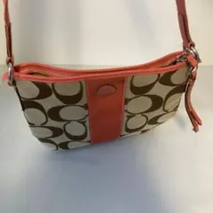 COACH ショルダーバッグ ベージュ/ピンク