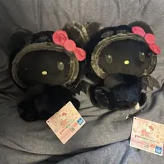 パンダ　ハローキティ　こあくま×てんしBIGぬいぐるみ 2個セット