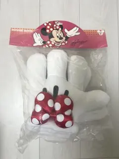 【新品未開封】ミニーマウス リボン付き手袋 グローブ　両手セットのサムネイル