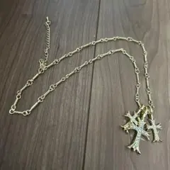 ★ゴールドクロスネックレス　十字架ネックレス