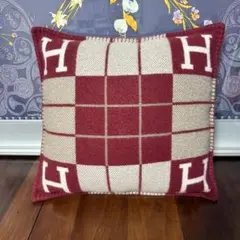HERMES エルメス H柄 ブランケット ウール カシミヤ ピンク - メルカリ
