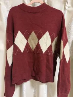 INGNI アーガイルニット赤　Mサイズ