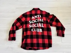 ANTI SOCIAL SOCIAL CLUB チェックシャツ XL 赤　黒のサムネイル