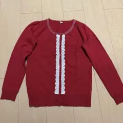 VIS レッド カーディガン
