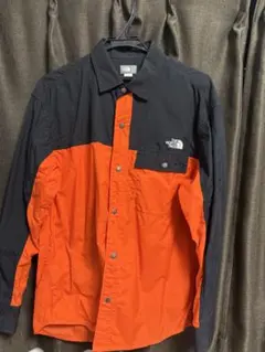 THE NORTH FACE 長袖シャツ オレンジ/ブラック
