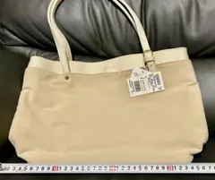 anySiS ベージュ キャンバス トートバッグ