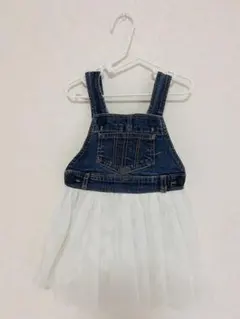 デニムサロペットワンピース80