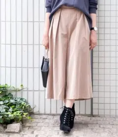 vis ガウチョ パンツ ネイビー