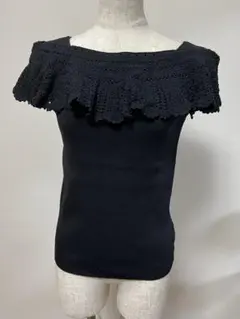 ストロベリーフィールズ オフショルダー ノースリーブカットソー クロシェ