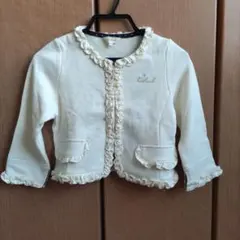 白ジャケット　女の子　hushhush　100cm