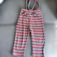 マーキーズ　パイルボーダーメロー2wayサロペット　パイル素材　ボトムス