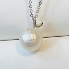 南洋パール　白蝶真珠　ゴールドパール　ネックレス 本真珠 10mm 切子 海水