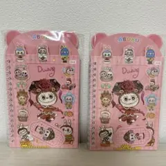 LABUBU キャラクターイラストノート＆シール2セット