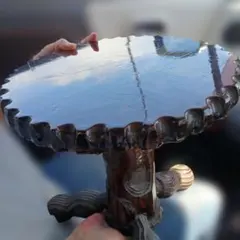 木製 フラワースタンド 木彫り 熊 ハンドメイド 鉢置き台 - メルカリ