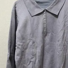 ポロシャツ 水色 ブルーグレー