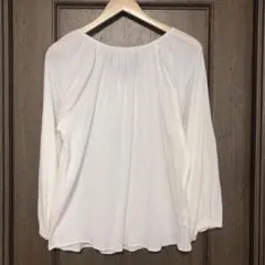 green label relaxing ネックギャザー プルオーバーカットソー