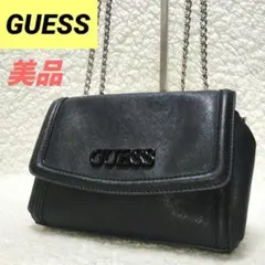 ✨️美品✨️ GUESS　ゲス　ショルダーバッグ　チェーン紐　デカロゴ　黒のサムネイル