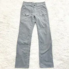 グリーンレーベルリラクシング ストレートパンツ M くすみブルー カジュアル