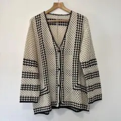 【relume】クロシェラインVネックカーディガン